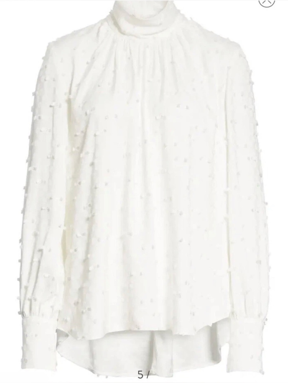 NWT Rachel Comey 2 Black Rite High Neck Fringe Crepe Textured Top Blouse Org$395 - Picture 9 of 9